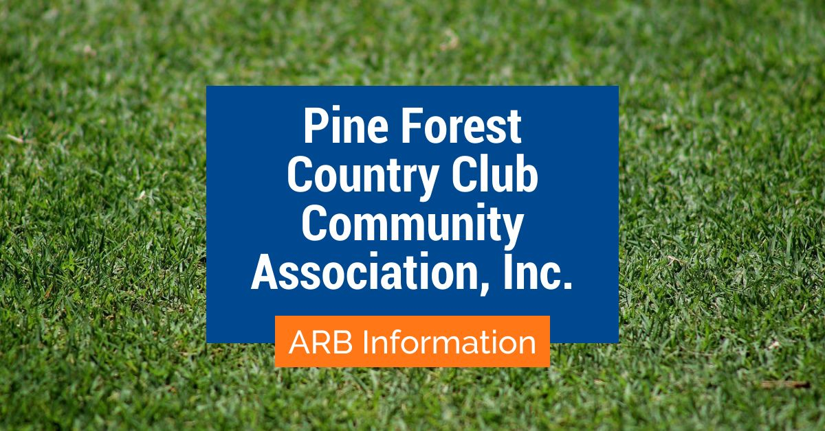 Architectural Review Board Pine Forest Country Club